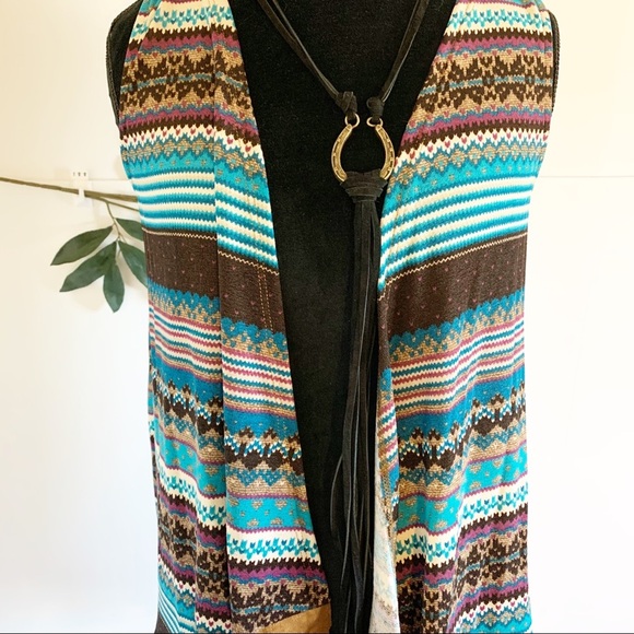 Vocal Women’s Southwest Boho Festival Fringe Vest! - Picture 3 of 7